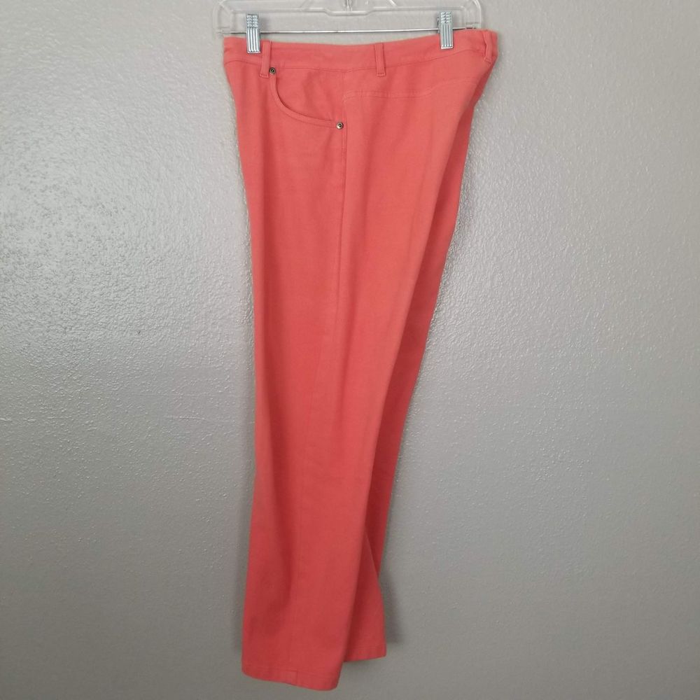 Womyn Flood Pant Faded Orange Cotton Jeans Sz4